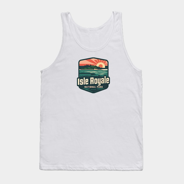 Retro Isle Royale National Park Tank Top by Perspektiva